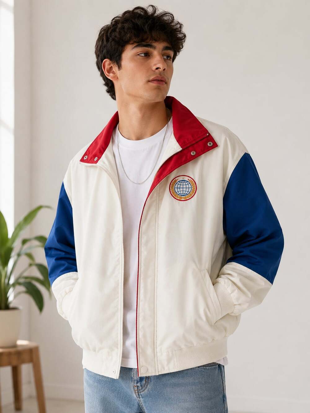 Vintage Dunbrooke Colorblock Windbreaker Jacket USA Made Large Retro 90s